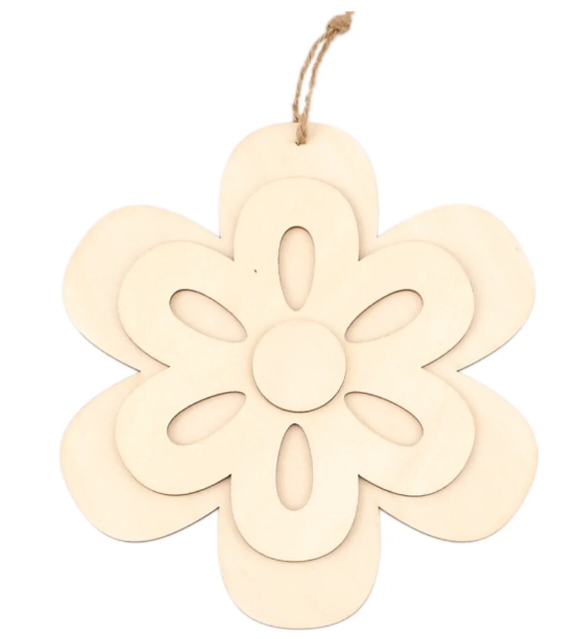 DIY Wooden Flower Craft Kit 7.5 Inch – Paintable Wood Ornament for Kids Crafts, Classroom Art Projects, Spring & Summer DIY Decorations